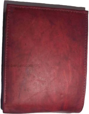 2-in-1 Wine Leather Man's Wallet 9 Card Spaces 2 ID windows 3 bill pockets new - Image 7