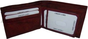 2-in-1 Wine Leather Man's Wallet 9 Card Spaces 2 ID windows 3 bill pockets new - Image 9