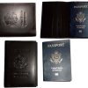 3 New USA Leather passport case wallet credit ATM card case ID holder Brand New