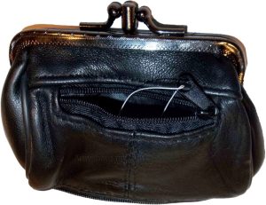 3 new ladies 2 sided 2 pockets leather change purse coin purse zip coin purse bn - Image 10
