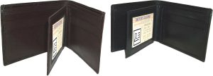 3 new man's bi-fold leather wallet credit card id change purse 2 bill slot - Image 4