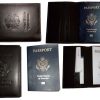 4 New USA Leather passport case wallet credit ATM card case ID holder Brand New