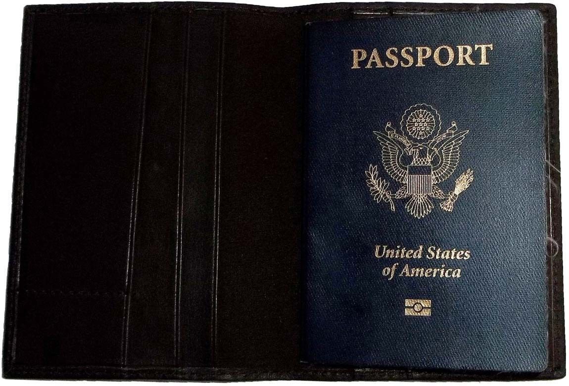 4 New USA Leather passport case wallet credit ATM card case ID holder Brand New - Image 3