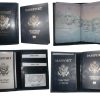 4 New USA Leather passport case, wallet credit ATM card case ID holder Navy Blue