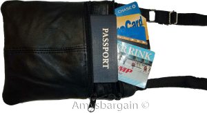 4 New hand bag leather passport case credit Card case purse neck travel pouch bn - Image 9