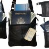 4 New hand bag leather passport case credit Card case purse neck travel pouch bn