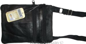 4 New hand bag leather passport case credit Card case purse neck travel pouch bn - Image 3