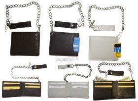 Biker's Chain wallet Leather Bifold wallet Motorcycle Trucker Biker wallet BN