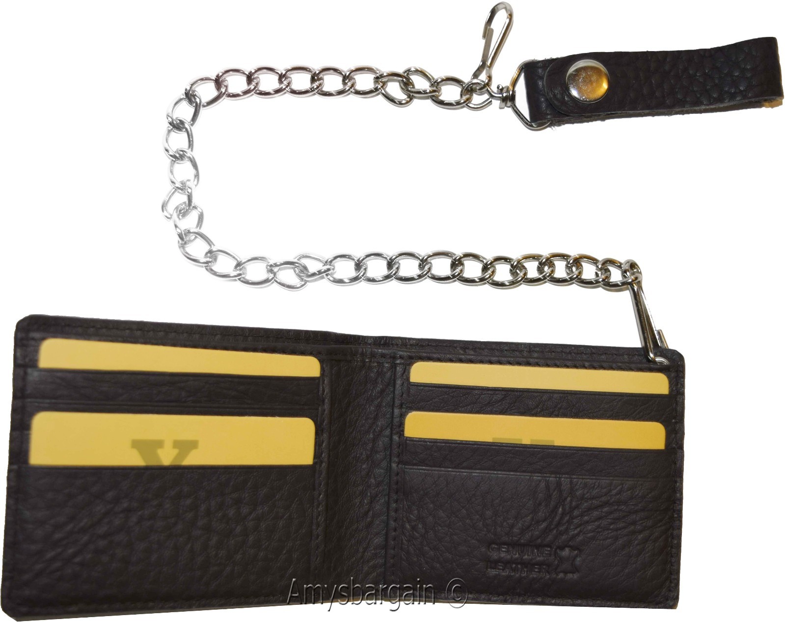 Biker's Chain wallet Leather Bifold wallet Motorcycle Trucker Biker wallet BN - Image 6