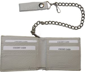 Biker's Chain wallet Leather Bifold wallet Motorcycle Trucker Biker wallet BN - Image 8