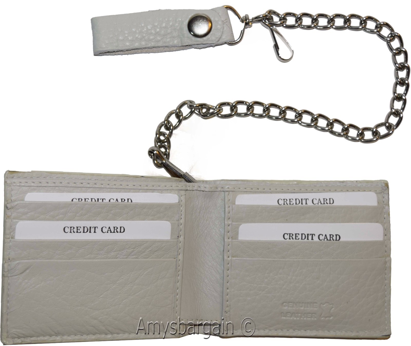 Biker's Chain wallet Leather Bifold wallet Motorcycle Trucker Biker wallet BN - Image 8