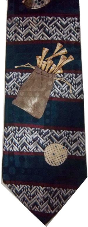 Golfers tie 100% silk made in USA necktie jacquard woven lowest price - Image 3