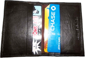 Leather Business Card. ID case Credit card picture case Transparent slots New - Image 11