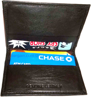 Leather Business Card. ID case Credit card picture case Transparent slots New - Image 12