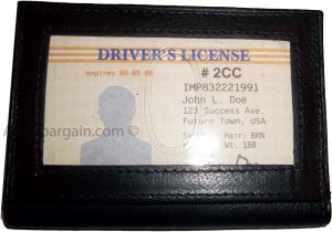 Leather Business Card. ID case Credit card picture case Transparent slots New - Image 4
