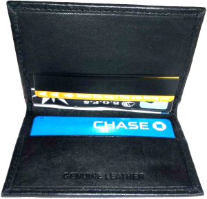 Leather Business Card. ID case Credit card picture case Transparent slots New