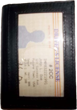 Leather Business Card. ID case Credit card picture case Transparent slots New - Image 5