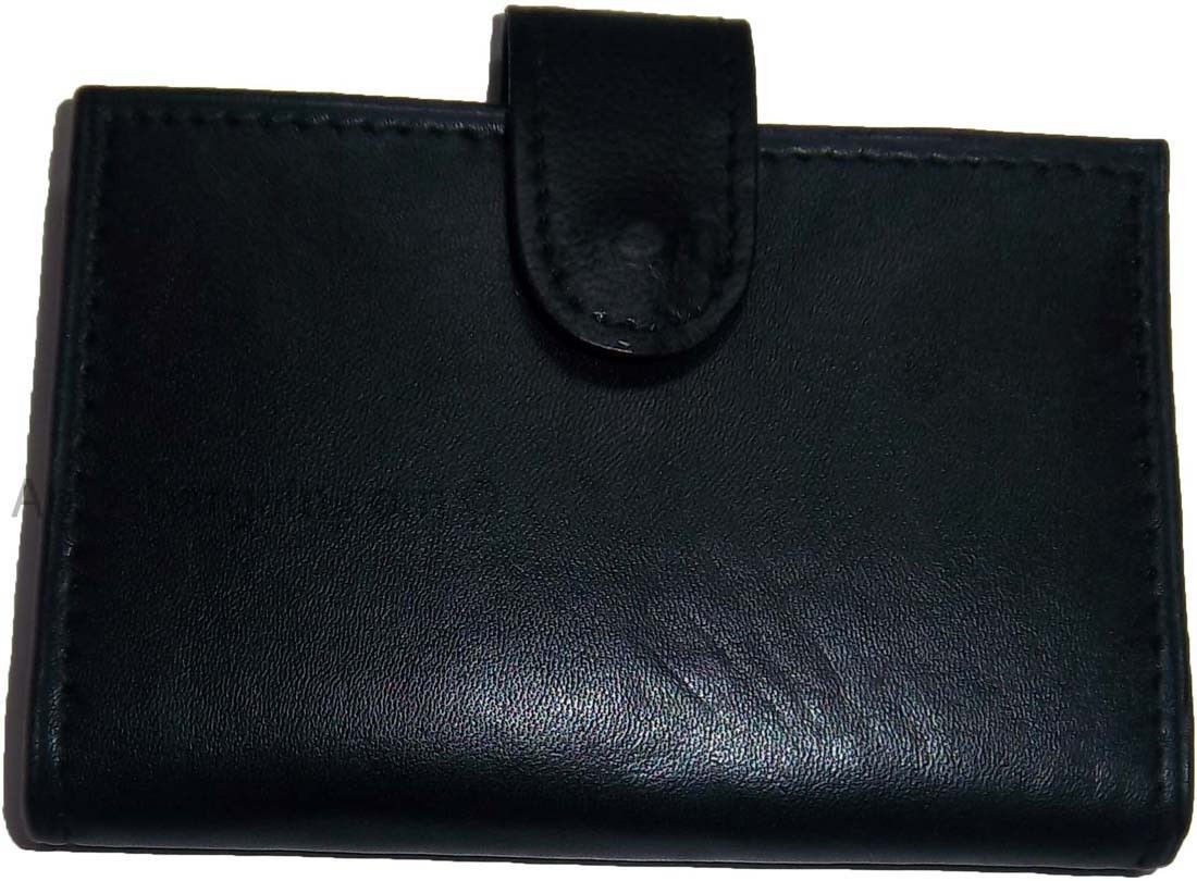 Leather Credit Card ID card. picture Holder 24-40 Cards Case ID windows - Image 13