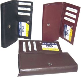 Leather checkbook wallet compact wallet zip wallet change purse new wallet BN