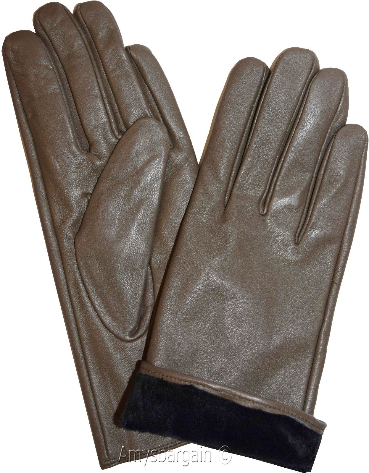 Leather gloves. Woman's Size (L) Leather winter Gloves. Dress Gloves New Gloves - Image 13