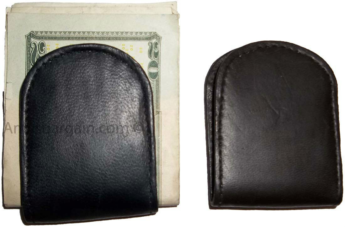Leather money clip magnetic money clip bills holder all monies holder Brand New