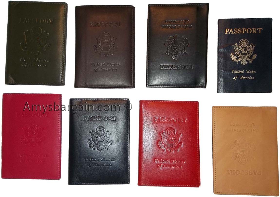 Leather passport case genuine leather orgasnizer card ID USA passpnort holder - Image 3