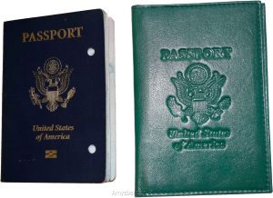 Leather passport cover USA wallet, Passport case new ID card Holder #199 - Image 3