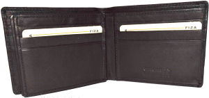 Lot 2 Leather men's Leather Bifold Black wallet 2 Bill spaces 9 Card 3 ID in Box - Image 13