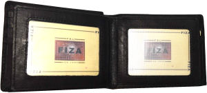 Lot 2 Leather men's Leather Bifold Black wallet 2 Bill spaces 9 Card 3 ID in Box - Image 5