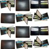 Lot of 12 New Man's Roman style leather 2 billfold wallet 12 credit card ID case