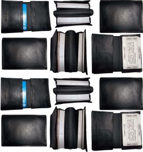 Lot of 12 New leather business card case, 100 plus card case, Black card case BN