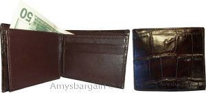 Lot of 12 crocodile skin printed leather man's bifold wallet id 2 billfold slots - Image 8