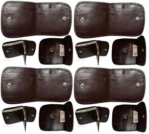 Lot of 12 women’s leather wallet brown change purse coin wallet brand new