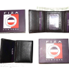 Lot of 2 FIZA NY Leather man's Tri-fold wallet Black Billfold wallet New in Box