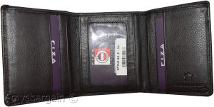 Lot of 2 FIZA NY Leather man's Tri-fold wallet Black Billfold wallet, New in Box - Image 13