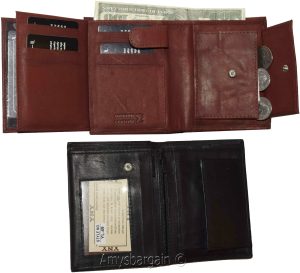 Lot of 2 Ladies Leather wallet 2 Flip side pieces 8 card slots 3ID Zip coin case