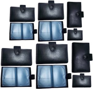 Lot of 2 Leather business card case, credit card case, business ID photo case BN - Image 3