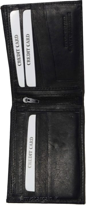 Lot of 2 Man's Bifold 2-in-1 Leather Wallet 9 Card Slot 3 ID 3 Bill pockets new - Image 4