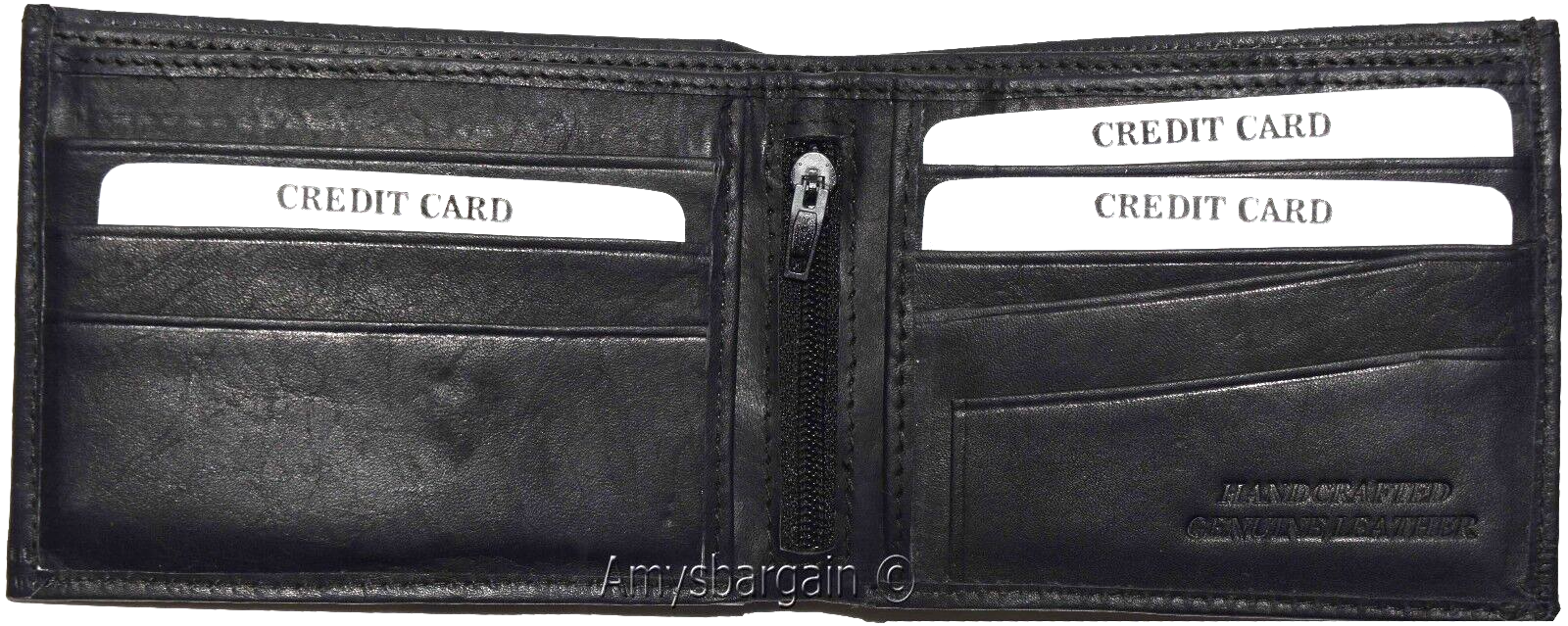 Lot of 2 Man's Bifold 2-in-1 Leather Wallet 9 Card Slot 3 ID 3 Bill pockets new - Image 5