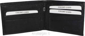 Lot of 2 Man's Bifold 2-in-1 Leather Wallet 9 Card Slot 3 ID 3 Bill pockets new - Image 7