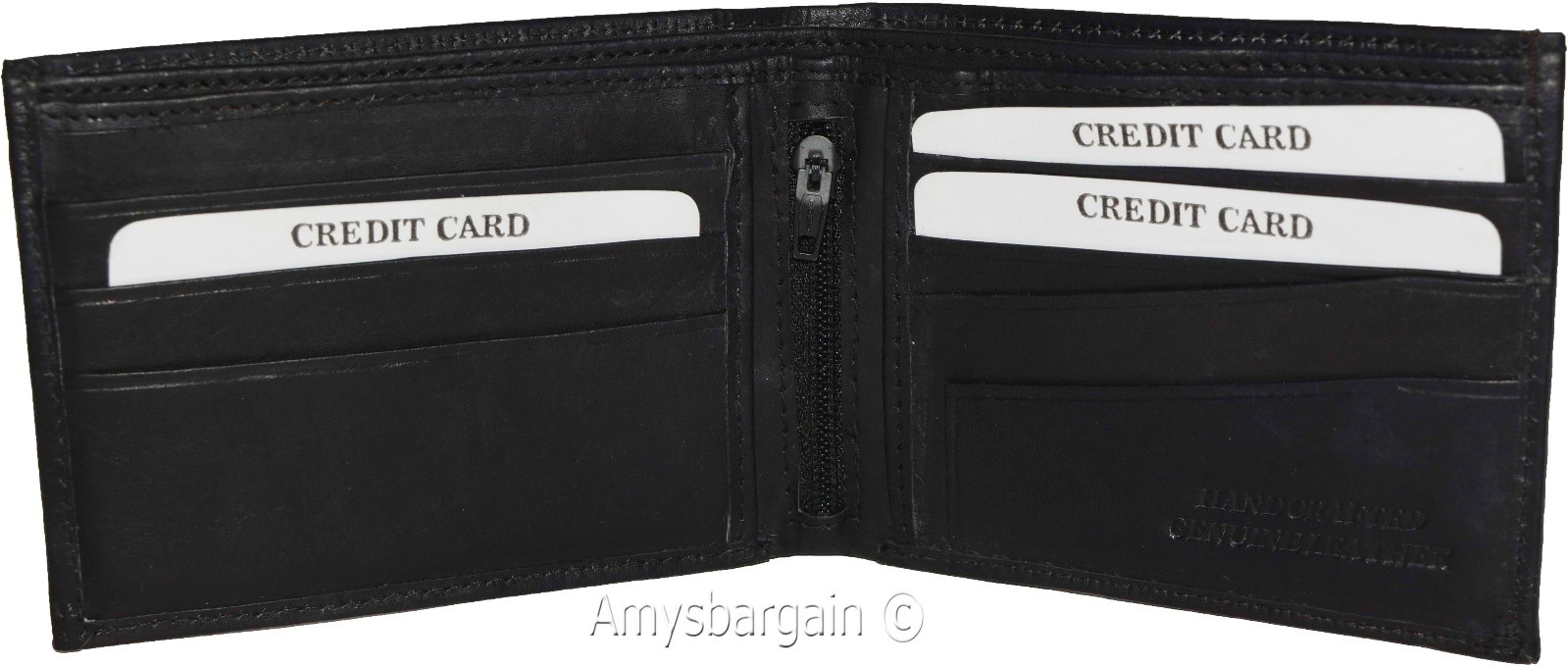 Lot of 2 Man's Bifold 2-in-1 Leather Wallet 9 Card Slot 3 ID 3 Bill pockets new - Image 7