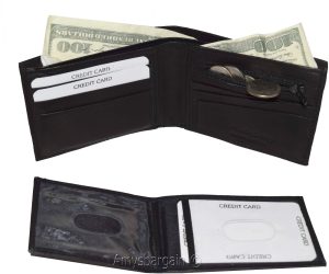 Lot of 2 Man's Bifold 2-in-1 Leather Wallet 9 Card Slot 3 ID 3 Bill pockets new - Image 9