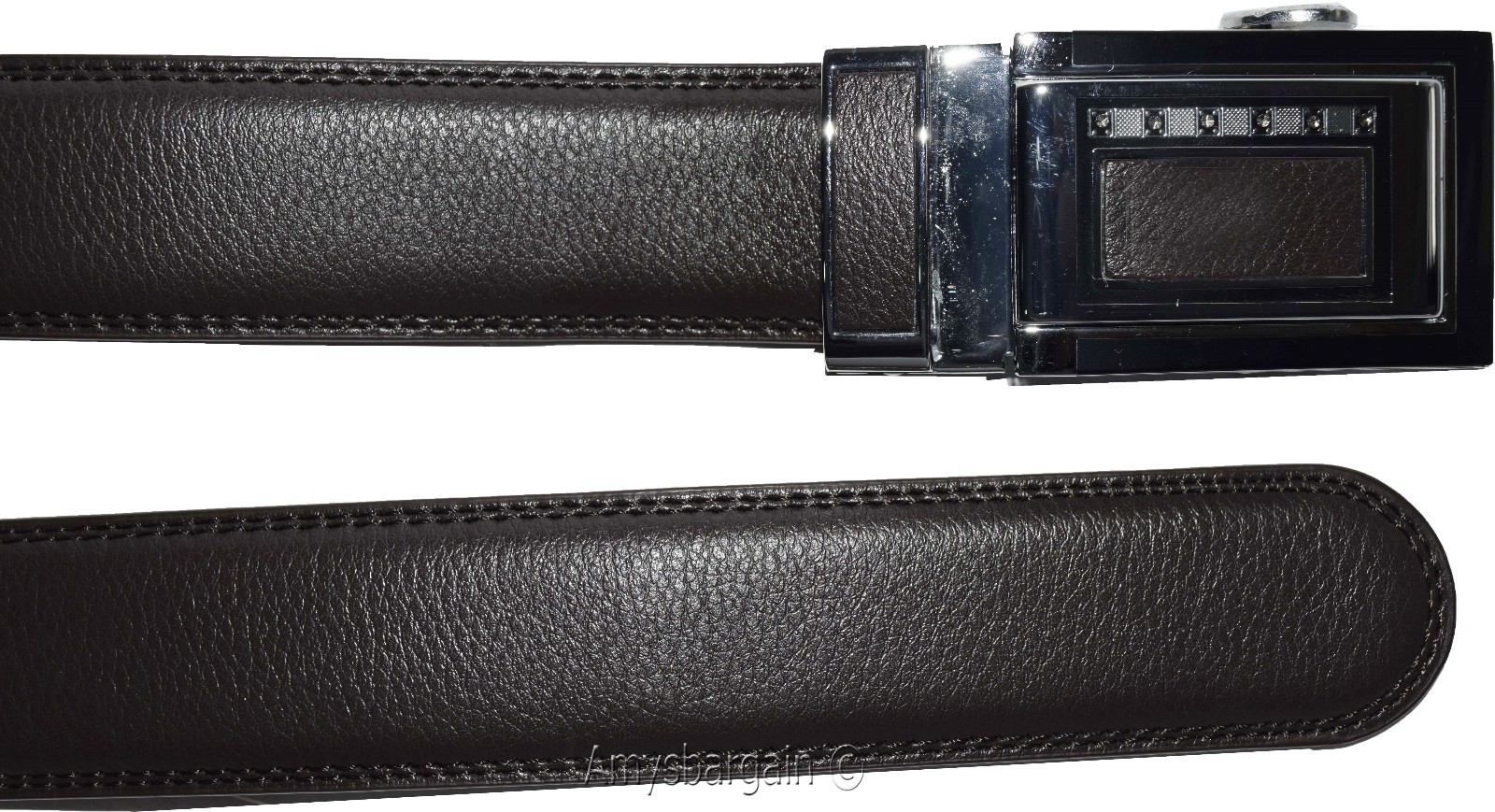 Lot of 2. Men's Belt. Brown Automatic lock belt Size 49-51 inches Dress belt BN* - Image 11