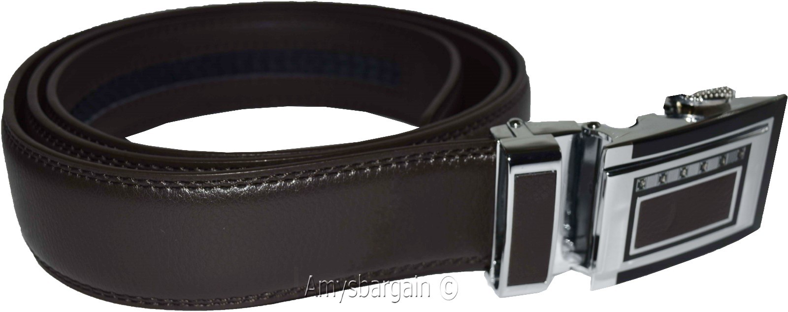 Lot of 2. Men's Belt. Brown Automatic lock belt Size 49-51 inches Dress belt BN* - Image 6