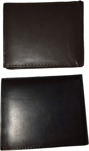 Lot of 2 Men's Bifold Calfskin leather wallet 2 Bill slots 7 card 1 ID Window BN - Image 5