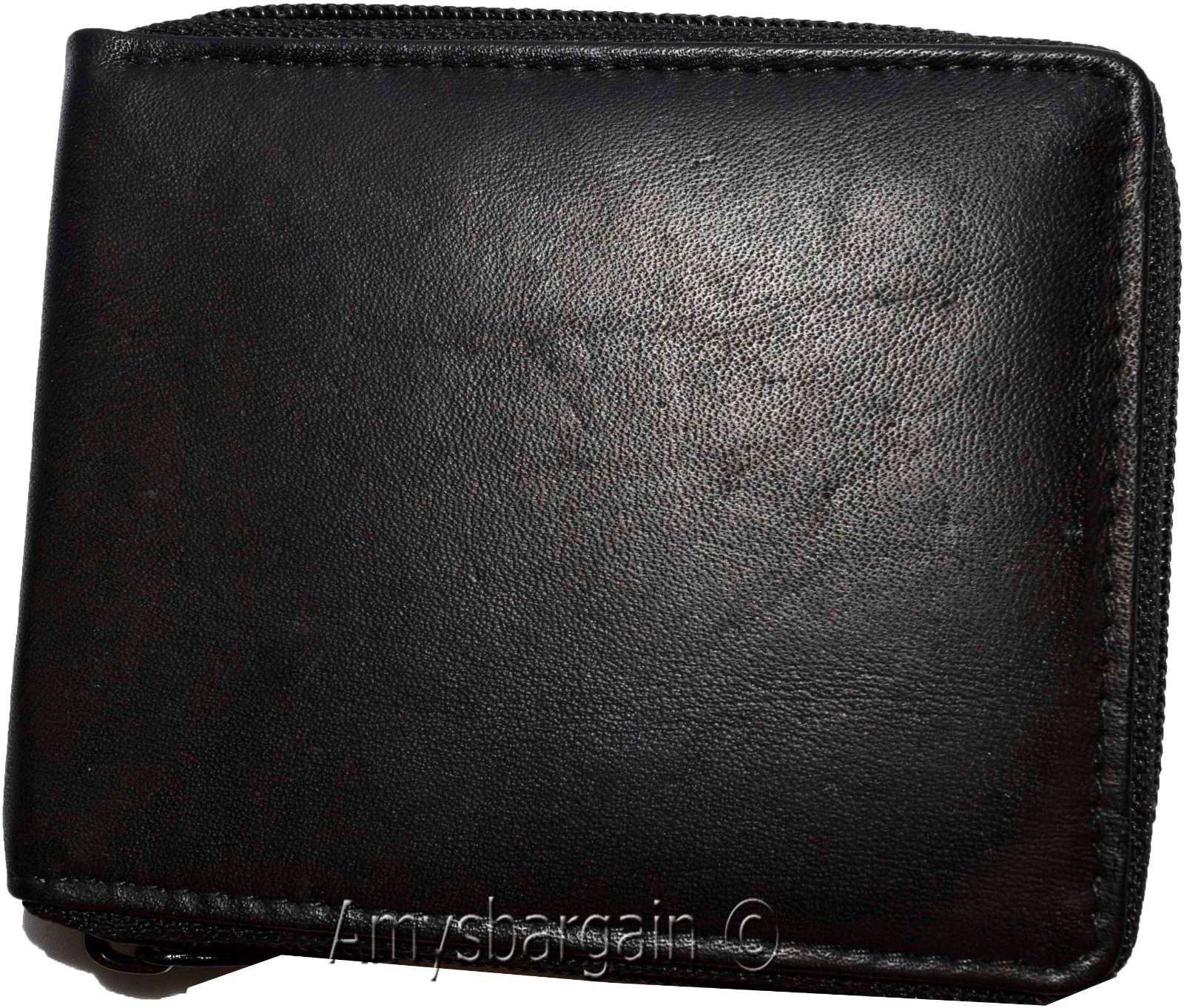 Lot of 2. Men's zip around Leather Wallet. Bifold zip wallet. Fiza wallet in box - Image 7