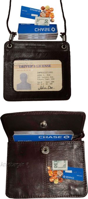 Lot of 2 New Business card case, card holder, fifty business ID string card bnwt