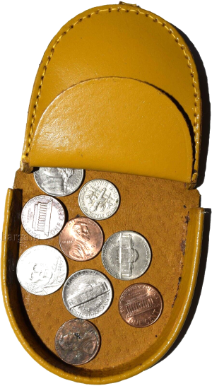 Lot of 2 New Camel Leather change purse Coin case Coin holder change case - Image 4