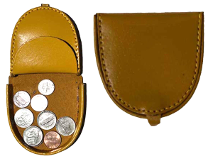 Lot of 2 New Camel Leather change purse Coin case Coin holder change case - Image 5