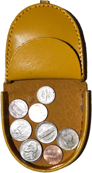Lot of 2 New Camel Leather change purse Coin case Coin holder change case - Image 7